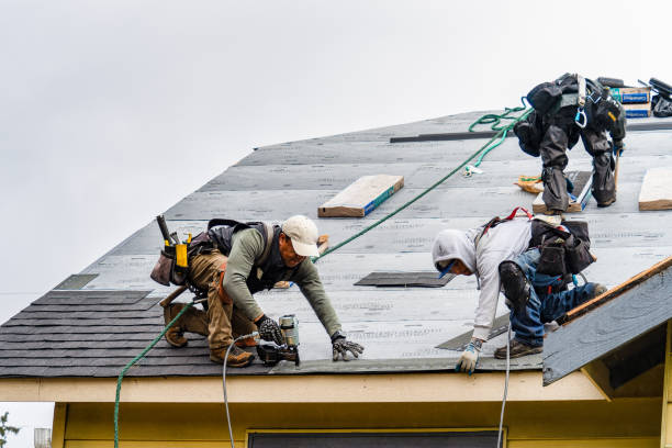 Professional Gutter Installation technician working in Roseboro, NC